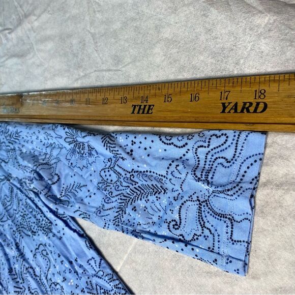 Dana Buchman Blouse Asymmetrical 3/4 Sleeve Ocean Theme 90s Y2K Womens S Blue - Picture 6 of 8